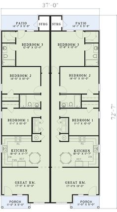 the floor plan for two story townhouses