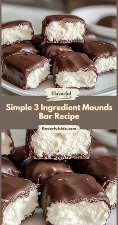 These simple Mounds bars require just three ingredients and are a quick way to satisfy your sweet tooth. Mounds Cookies, Mounds Bars Recipe, Mounds Bars, Mounds Bar, Coconut Milk Chocolate, Sweet Condensed Milk, Chocolate Melting Wafers, Quick Treats, Bar Recipe