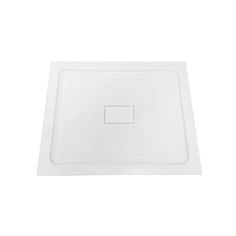 a white square shower tray on a white background