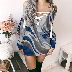 Shipping from the US. Easy 30 day return policy, 100% cotton, Double-needle neck, sleeves and hem; Roomy Unisex Fit. Gray Long Sleeve Fan Apparel Top, Dallas Cowboys Women, Cow Shirt, Miami Dolphins, Dallas Cowboys, Classic Shirt, Unisex Fashion, Piece Of Clothing, Fashion Games