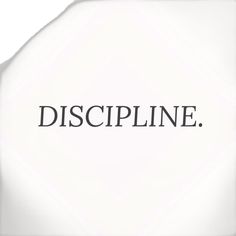 the word discipline written in black on a white background