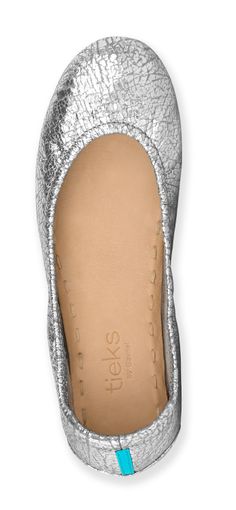 On the run or having fun, Silver Screen Tieks transition seamlessly from day to night. Their lustrous shine is sure to be the perfect finishing touch to any outfit! Luxury Silver Ballet Flats For Evening, Chic Silver Leather Flats, Elegant Silver Ballet Flats With Round Toe, Silver Leather Ballet Flats For Evening, Tieks Solderable Ballet Flats, Tieks Ballet Flats, Shoe Obsession, Shoe Game, Ballet Flats