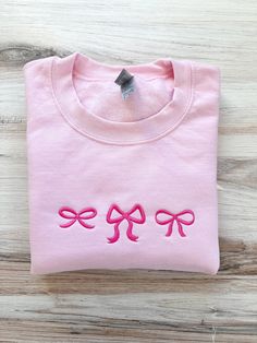 This is a one of a kind embroidered sweatshirt that your gonna absolutely love. This is the perfect gift! HOW TO ORDER Select your sweatshirt size from the first dropdown menu. If you would like a custom sweatshirt send me a message! To send a shirt directly to the recipient, please mark "This order is a gift" at checkout and include a gift message. SHIPPING  Your sweatshirt will ship within 4-7 business days. All shipments include a tracking number via USPS. All the shipping information will be Pink Cotton Sweatshirt With Machine Embroidery, Pink Long Sleeve Sweatshirt With Machine Embroidery, Pink Crew Sweatshirt With Embroidered Graphics, Cute Crew Neck Embroidered Sweatshirt, Pink Long Sleeve Sweatshirt With Embroidery, Custom Embroidered Cotton Sweater As Gift, Cute Embroidered Sweatshirt Gift, Pink Crew Neck Sweatshirt With Machine Embroidery, Gift Cotton Sweater With Custom Embroidery