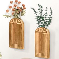 PRICES MAY VARY. 【Create a Striking Display with 2 Wooden Wall Planters】Our wall planters for indoor plants have a simple and elegant appearance, with exquisite hand-made carvings, each wall planter will add personality to any space with a perfect balance of modern, minimalistic, bohemian, and farmhouse styles. Perfect for decorating your living room, bedroom, dining room, entryway, office and more, the hanging planter can be used to display your Blank Wall Decoration, Wall Hanging Planters Indoor, Wall Decor For Small Wall, Kitchen Corner Wall Decor, Hanging Faux Plants Indoor, Cute Spring Decor, Minimal Wall Decor Living Room, Eucalyptus Wall Art, Wall Plant Holders Indoor