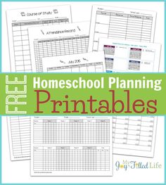 the homeschool planning printables are great for students to use in their homeschool