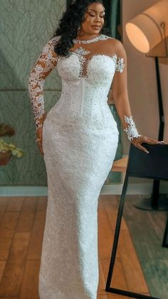 Classy Jumpsuit Outfits, Nigerian Lace Dress, Latest Wedding Gowns, White Lace Dress Short, Wedding Dress Sketches, Classy Jumpsuit, Long African Dresses, Jumpsuit Outfits, Classy Wedding Dress