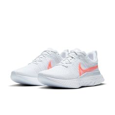 Nike Womens WMNS React Infinity Run FK 2 Pure Platinum Crimson CT2423-004 Cross Country Shoes, Nike React Infinity Run Flyknit, Hockey Shoes, Nike React Infinity Run, Running Nike, Air Shoes, All Nike Shoes