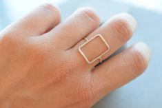 Rectangle Sterling silver ring, skinny geometric ring. 1 mm sterling silver ring, gift for her by PanselinosJewelry on Etsy https://www.etsy.com/listing/528078910/rectangle-sterling-silver-ring-skinny Minimalist Silver Square Cut Ring, Modern Handmade Stackable Rings For Everyday, Minimalist Silver Square Ring, Minimalist Rectangular Rings As Gifts, Handmade Rectangular Minimalist Rings, Handmade Minimalist Rectangular Rings, Minimalist Sterling Silver Rectangular Ring, Minimalist Geometric Rings For Gifts, Minimalist Rectangular Stackable Rings