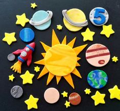 the sun, planets and stars are made out of clay