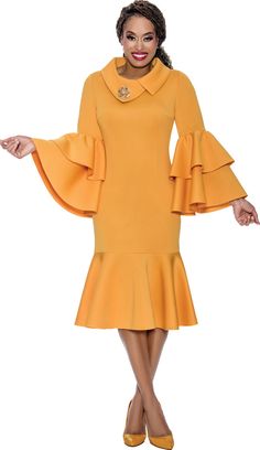 Dresses by Nubiano 100061 Mens Dress Coats, White Church Hats, First Lady Church Suits, Church Dresses For Women, Church Suits And Hats, Women Church Suits, Church Dress, Dresses Fall