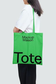 This Tote Bag Mockup is available as a layered PSD file and is easy to customize. You can insert your design through the embedded Smart Object and adjust the handle color. Customizable Green Bags For Daily Use, Modern Green Rectangular Canvas Bag, Tote Bag Mockup, Swiss Design, Bag Mockup, Unique Poster, Woven Tote Bag, Clothing Mockup, Photoshop Effects