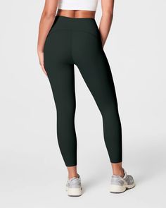 **SHOWN IN BLACK FOR STYLE REFERENCE. COLOR IS ESSEX GREEN** Why We Love It Breathable & sweat-wicking Built-in booty lift Eliminates muffin top PRODUCT DESCRIPTION Fan-Favorite Booty Boost leggings, now with super-discreet drop-in pockets! Designed with our signature sculpting performance fabric and a contoured waistband, this flattering style is engineered to give you the best rear view. Style No. 50261R Now with super-discreet drop-in pockets! Designed to fit seamlessly to your body without adding bulk Signature contoured waistband gives your booty a boost Sculpting performance fabric Sweat-wicking, breathable and quick-drying Comfortable, 4-way stretch High-rise waistband Free-cut hem prevents digging in No camel toe SIZE & FIT 7/8 length hits between the calf and ankle Inseam: 25” whe Essex Green, Style Reference, Boutique Homes, Active Leggings, Active Women, Performance Fabric, British Indian, Rear View, Brunei