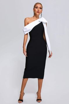 Wedding Guest Midi Dresses, Midi Dress Wedding, Midi Dress Wedding Guest, Midi Party Dress, Bandage Midi Dress, Iconic Dresses, Traje Casual, White Off Shoulder, Stylish Clothes For Women