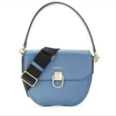 Brand New! Tags Still On! Questions? Leave A Comment Below! Evening Blue Flap Bag With Detachable Strap, Blue Flap Bag With Gold-tone Hardware For Evening, Blue Evening Flap Bag With Gold-tone Hardware, Blue Leather Flap Bag With Gold-tone Hardware, Blue Flap Bag With Gold-tone Hardware, Modern Blue Satchel With Branded Hardware, Elegant Blue Crossbody Flap Bag, Blue Evening Flap Bag, Blue Leather Flap Bag With Detachable Handle