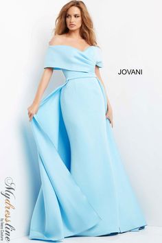 Jovani 07443 - Mydressline Off Shoulder Mermaid Dress, Sleeved Gown, Unique Prom Dresses, Long Sleeve Gown, Light Coral, Dress Images, Ruched Bodice, Mermaid Gown, A Line Gown