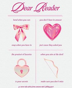 a pink poster with instructions on how to wear a bow and other things in it