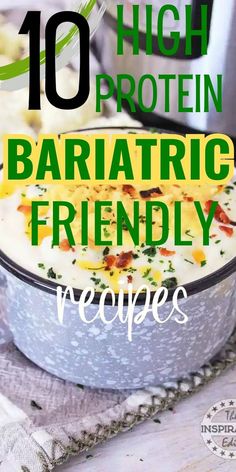 Bariatric Friendly Recipes That Are Super Delicious Liquid Diet Bariatric, Meals With High Protein, Bypass Surgery Diet, Bariatric Recipes Sleeve Liquid Diet, High Protein Bariatric Recipes, Full Liquid Diet, Liquid Diet Recipes, Bariatric Recipes Sleeve, Gastric Bypass Diet