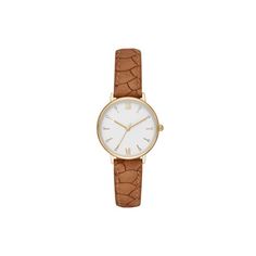 This Time and Tru Crystal Accent Gold Tone Watch for Women is elegantly minimalist. Crafted with a polished gold-tone case, it features a modern white dial adorned with beautiful crystal accents, perfect sparkly punctuation paired with gold-tone indices and 12 and 6 hour markings. Matched with a textured faux leather strap, this is an easy style to transition from office to a night out. Exclusively at Walmart. Size: 31 mm.  Color: Metal Type.  Gender: female.  Age Group: adult. Gold Watches With Leather Strap For Everyday, Gold Watch Band With Leather Strap For Everyday, Trendy Gold Leather Strap Watch Band, Gold Leather Watches With Diamond Hour Markers, Adjustable Rose Gold Watches With Leather Strap, White Dial, Simple Style, Types Of Metal, Leather Straps