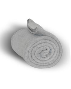 a rolled up blanket on a white background