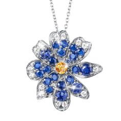 Daniel Steiger Sapphire Forget Me Not Pendant Forget Me Not Flower, Delicate Beauty, Endless Love, Flower Plates, Latest Jewellery, Love And Respect, Forget Me Not, Eternal Love, Flower Jewellery