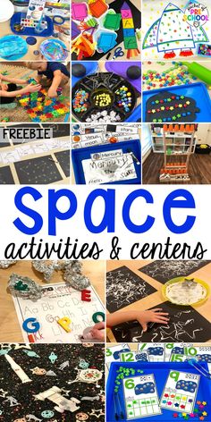 space activities and centers for kids to play with