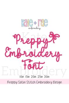 an embroidery font that says happy embroiderry font