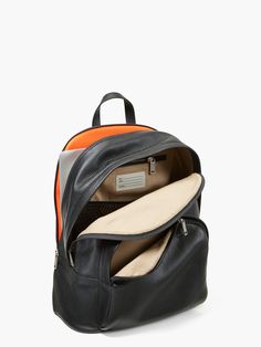 Rich pebbled leather ensures this Jack Spade backpack always looks smart; handy details like a padded back (because yours isn't) adjustable straps and a secure sleeve for your 13-inch laptop help you go the extra mile on the longest days. Going hands-free has never been a wiser decision. | Kate Spade Jack Spade Pebbled Leather Backpack, Black Modern Backpack With Leather Trim For On-the-go, Kate Spade Leather Backpack For On-the-go, Modern Business Leather Backpack With Leather Trim, Modern Leather Backpack With Leather Trim For Business, Modern Coated Canvas Standard Backpack, Modern Coated Canvas Backpack, Luxury School Backpack With Leather Trim, Luxury Leather Backpack With Zipper For Commuting, Commuting Leather Backpack With Leather Trim