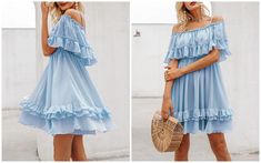 FREE SHIPPING Women Off Shoulder Ruffle Dress JKP1652 Valentino Wedding Dress, Pleated Short Dress, Floral Skirt Summer, Chiffon Ruffle Dress, Ellie Saab, Chiffon Summer Dress, Versace Designer, Beach Mini Dress, Beach Dresses Summer