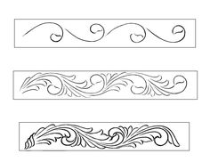 four different types of scroll designs