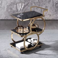 a table with two wine glasses on it