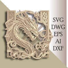 This is a digital product   Multilayer Dragon - 3D layers. This unique Dragon design consists of four separate layers. You can use a 3D Dragon design to decorate your home or to diversify the interior at work. Also, the multi-layered Dragon will be the most unique gift for family and friends among other gifts.    This vector design is for cutting with a CNC laser machine, as well as for cutting paper with Silhouette, Cricut and other machines.   Feel free to contact me if you need a different fi Dragon 3d, 3d Dragon, 3d Mandala, Laser Ideas, 3d Printing Projects, Laser Cnc, 3d Paper Crafts, Laser Machine, Dragon Design