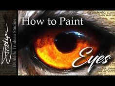 an eye with the words how to paint eyes