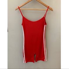 Women’s Red Romper White Stripe Down The Side Boutique Only Red Available Small Beautiful Jumpsuits, Jumpsuits Women, Long Sleeve Outfits, Red Romper, Linen Romper, Lace Jumpsuit, Blue Romper, Denim Romper, Red Outfit