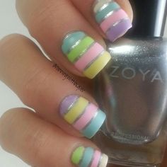 Instagram photo by runningwithlacquer #nail #nails #nailart Easter Nail Art Designs, Easter Nail Designs, Easter Nail Art, Manicure Gel, New Nail Art, Spring Nail Art, Easter Nails, Pastel Nails, Cute Nail Art