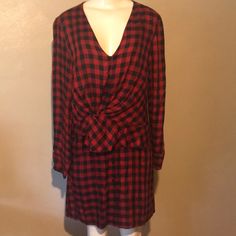 Viscose, Armpits 19” And Length 34”, Faux Buttons. Nwot Spring Plaid Dress For Night Out, Plaid Dress For Night Out In Spring, Zara Plaid Dresses For Fall, Black Ruffle, Plaid Dress, Zara Dresses, Red And Black, Black Red, Colorful Dresses