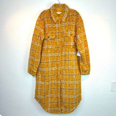 Super Stylish, Cozy And Amazing. Dress Casually Or Dress It Up. Soft And Luxurious. Size 1/2: Small/Medium. Rare And Soldout. See Photos For Details. Message With Questions. Spring Oversized Orange Outerwear, Oversized Orange Outerwear For Spring, Yellow Button-up Winter Outerwear, Yellow Button-up Outerwear For Winter, Oversized Yellow Outerwear For Fall, Mustard Oversized Outerwear For Spring, Yellow Oversized Outerwear For Fall, Collared Yellow Winter Outerwear, Yellow Collared Winter Outerwear