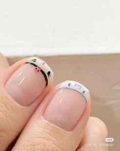 Cinnamoroll Nail Art, Cinnamoroll Nails, Nails Sanrio, Feet Nail Design, Unique Nail Art, Hello Nails, Cute Simple Nails, Nice Nails, Kuromi Cinnamoroll