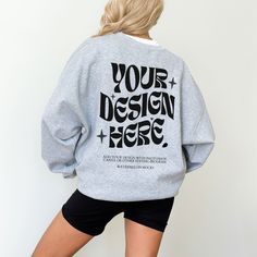 Sweatshirt Model, Sweatshirt Mockup, Save Image, Grey Sweatshirt, Design Store, Heather Gray, Stationery Design, Mockup, Heather Grey