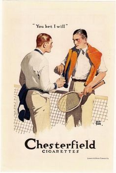 two men shaking hands over a tennis net with the caption, you bet i will