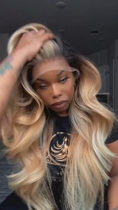 Coloured Lace Front Wigs Black Women, Blonde Dark Roots Black Women, Blonde Wigs On Dark Skin, Ombre Blonde Hair Black Women, Blonde Hair On Dark Skin Black Women, Blonde Weave Sew In Black Women, Blonde Quick Weave Black Women, Blonde Balayage On Black Women, Ombre Hair Color For Blondes