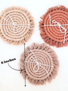 three different types of rope on top of each other and labeled with the letter k