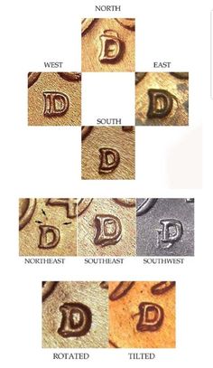 some type of leather with different letters and numbers on it, including the letter d