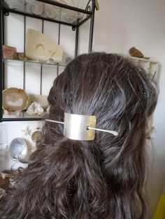 Beaten Sterling Silver Hair Cuff With Stick Celtic Hair | Etsy Metal Hair Piece, Sterling Silver Hair Pins, Cool Hair Pins, Silver Hair Cuffs, Cool Hair Accessories, Hair Pins Hairstyles, Hairstyles For Very Long Hair, Silver Hair Jewelry, Loc Accessories