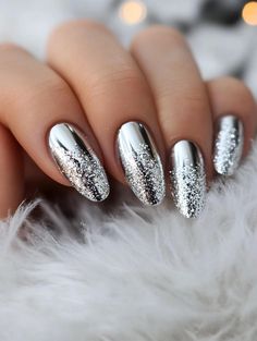 Glitter Christmas Nails 2025: Top Festive Nail Designs to Shine This Holiday Season Christmas Nails 2025, Cristmass Nails 2024, Christmas Nails 2024, Manicure Sparkle, Glitter Christmas Nails, Holiday Nails Glitter, Nails 2025, Rose Gold Nails Glitter, Rose Gold Nails Design