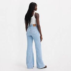 Ribcage Bell Women's Jeans - Light Wash | Levi's® US Levi's High-waist Flare Jeans, Levi's Stretch High Rise Bottoms, Levi's High-rise Stretch Bottoms, Levi's Stretch High-rise Bottoms, Levi's High Rise Fitted Pants, Levi's Fitted High Waist Pants, Levi's Wide Leg Bottoms, Leg Outfit, Levi Jeans Outfit