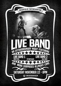 a concert poster with the band live band on it