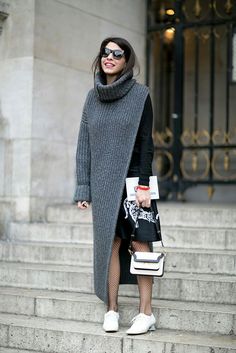 Street Style 2016, Fall Fashion Trends Women, Moda Paris, Paris Fashion Week Street Style, Autumn Street Style, Cool Street Fashion, Fall Fashion Trends, Street Style Looks, Knit Fashion