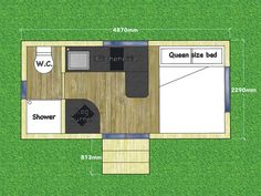 the floor plan for a tiny house