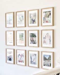 a wall with pictures hanging on it and the words easy ways to hang a picture frame