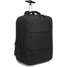 This Rolling Wheeled Travel Backpack is engineered for practicality and ease of travel. With a focus on functionality, it offers ample storage and smooth mobility, making it a reliable choice for business trips and leisure travel alike. Features: Material: Made with durable fabric, designed to resist wear and endure the rigors of travel. Design: This luggage boasts a clean, minimalist design with an all-black exterior and subtle textural contrasts. Wheels: Equipped with high-quality, spinner whe Functional Portable Backpack For Commuting, Multifunctional Portable Backpack For Commuting, Portable Multifunctional Backpack For Commuting, Multifunctional Commuting Backpack, Functional Large Capacity Standard Backpack Luggage, Portable Travel Bag Standard Backpack For Trips, Portable Backpack Luggage For Travel, Portable Standard Backpack For Travel, Portable Travel Backpack